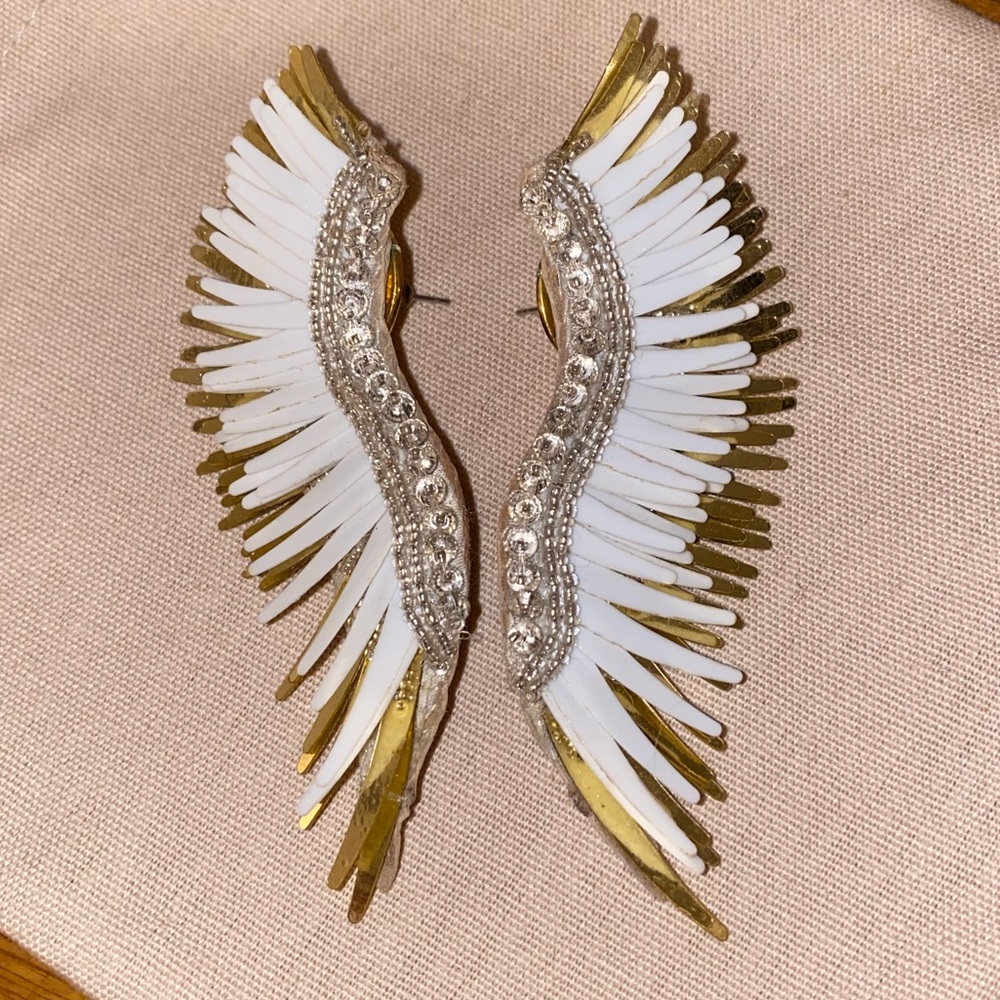 Mignonne Gavigan Madeline Earrings White/Gold